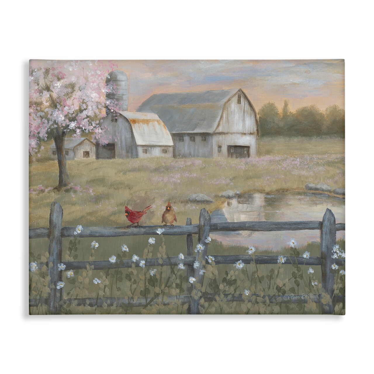Stupell Industries Blossoming Trees Country Farm Canvas Wall Art